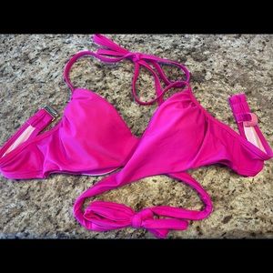 VS Wrap Pink Bikini Top - 34a - Like New